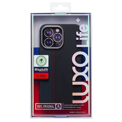 Чехол-накладка Luxo Creative PC для "Apple iPhone 13 Pro" (120) (black/blue) (230968)