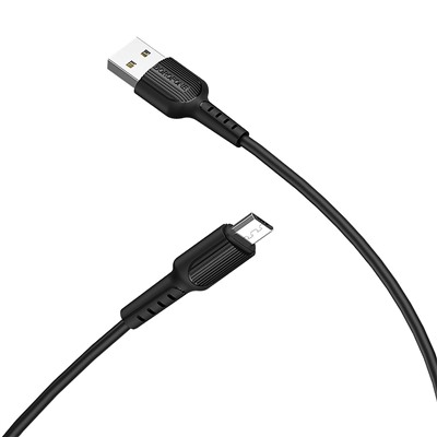 Кабель USB - micro USB Borofone BX16 Easy  100см 2,4A  (black)