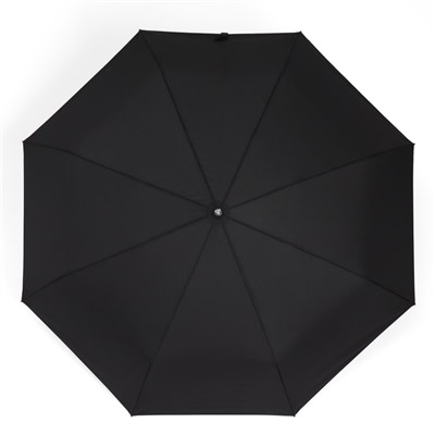Зонт автоматический «Однотонный», 3 сложения, 8 спиц, R = 61 см, цвет чёрный