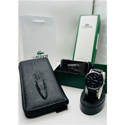 Подарочный набор для мужчины ремень, кошелек, часы + коробка #21247499