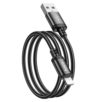 Кабель USB - Apple lightning Hoco X89 Wind  100см 2,4A  (black)