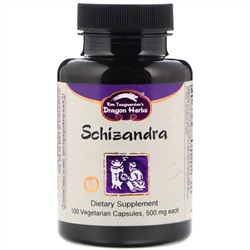 Dragon Herbs, Schizandra, 500 mg, 100 Vegetarian Capsules