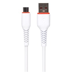 Кабель USB - micro USB SKYDOLPHIN S54V (повр. уп.)  100см 2,4A  (white)