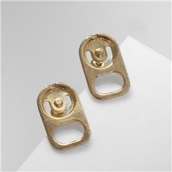 Серьги металл "Ключ-кольцо", цвет золото