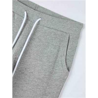 Легкие спортивные брюки из однотонной ткани Умеренный серый меланж