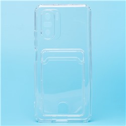 Чехол-накладка - SC276 с картхолдером для "Xiaomi Poco F3" (transparent) (210443)