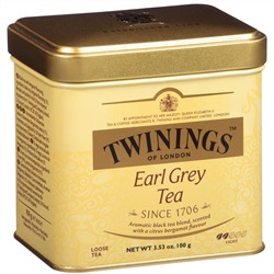 Twinings, Earl Grey, листовой чай, 100 г (3,53 унции)