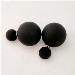 Серьги шарики в стиле диор, цвет : черный матовый, арт. 018.561