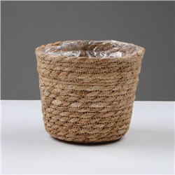 Кашпо плетеное "Сафари", 15,5х15,5х13,5 см, натуральный