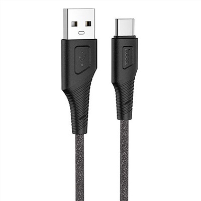 Кабель USB - micro USB Hoco X58 Airy silicone  100см 2,4A  (black)