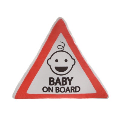 Подушка автомобильная МАТЕХ ATTENTION LINE, BABY ON BOARD, 35 х 35 х 10 см, белый