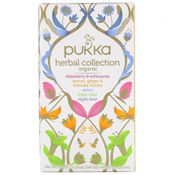 Pukka Herbs, Organic Herbal Tea Collection, 20 Herbal Tea Sachets, 1.21 oz (34.4 g)