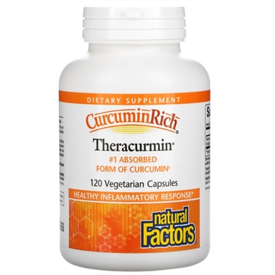 Natural Factors, CurcuminRich, Theracurmin, 120 Vegetarian Capsules