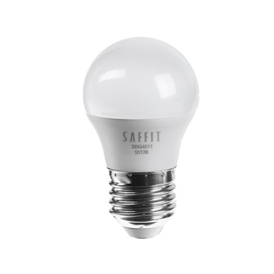 Лампа светодиодная SAFFIT, 11W 230V E27 4000K G45, SBG4511