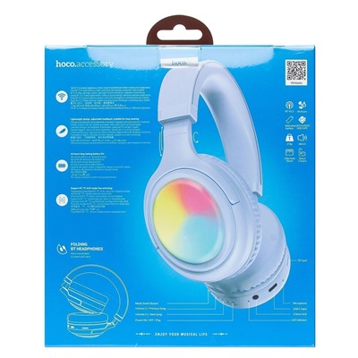 Bluetooth-наушники полноразмерные Hoco W48 Focus (blue)