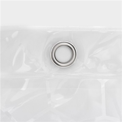 Штора для ванной SAVANNA «Геометрия», 180×180 см, PEVA, цвет белый