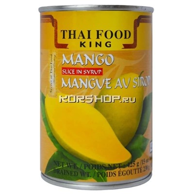 Манго в сиропе Thai Food King, Таиланд, 425 г