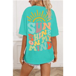 Mint Green SUNSHINE ON MY MIND Graphic Tee