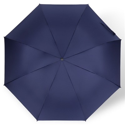 Зонт полуавтоматический «Однотонный», эпонж, 3 сложения, 8 спиц, R = 60 см, цвет синий