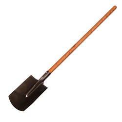 Лопата штыковая, прямоугольная, L = 139 см, с деревянным черенком, МИКС, Greengo