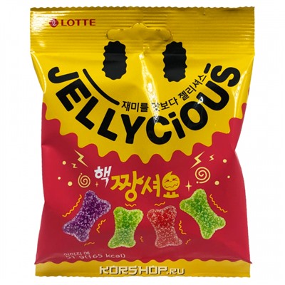 Жевательный мармелад Кислое Фруктовое Ассорти Max Sour Jellycious Lotte, Корея, 51 г Акция