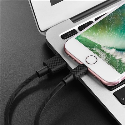 Кабель USB - Apple lightning Hoco X29 Superior (повр. уп)  100см 2,4A  (black)