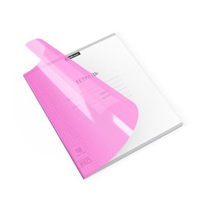 Тетрадь  18л клетка с пластиковой обложкой 56372 Классика CoverPrо Neon розовая ErichKrause