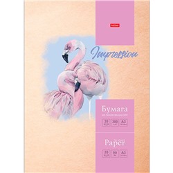 Бумага д/акварели 20л. А3ф Розовый фламинго 20Ба3тВ_22315 Hatber. в Екатеринбурге