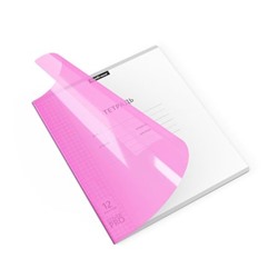Тетрадь  12л клетка с пластиковой обложкой 56354 Классика CoverPrо Neon розовая ErichKrause