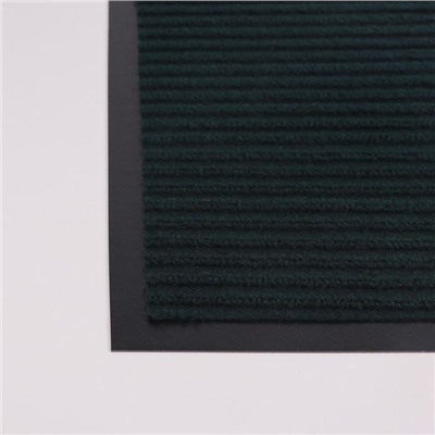 Коврик придверный влаговпитывающий, ребристый, «Стандарт», 40×60 см, цвет зелёный