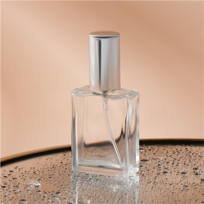 Флакон для парфюма, с распылителем, 15 мл, цвет серебристый