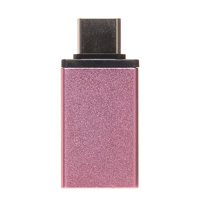 Адаптер - OTG Type-C/USB (pink)