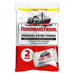 Fisherman's Friend, Menthol Cough Suppressant Lozenges, Original Extra Strong, 40 Lozenges