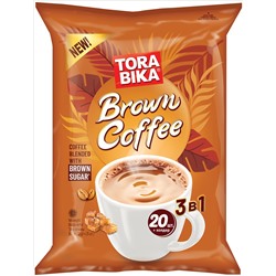 TORABIKA Cappuccino. Brown Coffee 3 в 1 мягкая упаковка, 20 пак.