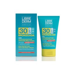 LIBREDERM BRONZEADA солнцезащ. КРЕМ SPF30 С ОМЕГА 3-6-9 150МЛ