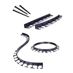 Бордюр садовый, пластиковый, h = 78 мм, 8 м, 32 колышка, «ГеоПластБорд»