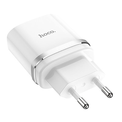 Адаптер Сетевой с кабелем Hoco C12Q QC3.0 (повр. уп.) USB 3A/18W (USB/Type-C) (white)