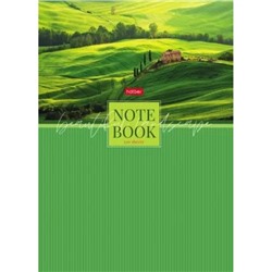 Бизнес-блокнот А4 120л клетка "Зеленые долины" 5-цв. блок (083466) 29871 Хатбер