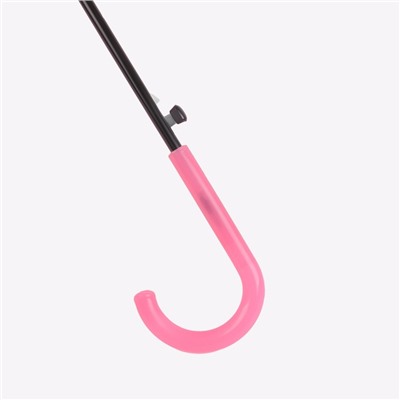 Зонт - трость полуавтоматический «Однотон», 8 спиц, R = 46 см, цвет розовый