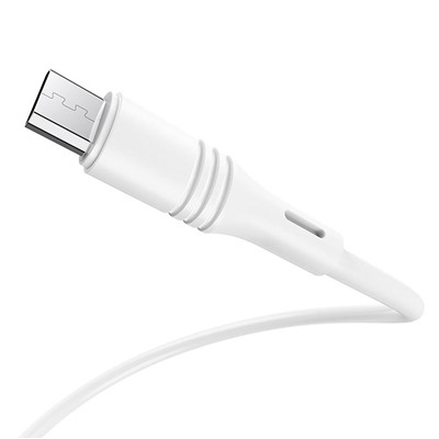 Кабель USB - micro USB Borofone BX43 CoolJoy (повр. уп)  100см 2,4A  (white)