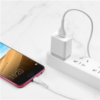 Кабель USB - micro USB Hoco X37 Cool power  100см 2,4A  (white)