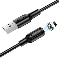 Кабель USB - Apple lightning Borofone BX41 Amiable магнитный (повр. уп)  100см 2,4A  (black)