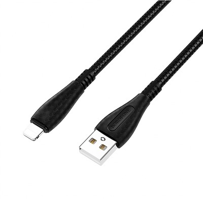 Кабель USB - Apple lightning Borofone BX38 Cool (повр. уп)  100см 2,4A  (black)