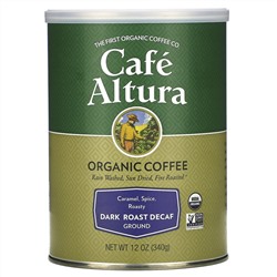 Cafe Altura, Organic Coffee, Dark Roast Decaf, Ground, 12 oz (340 g)