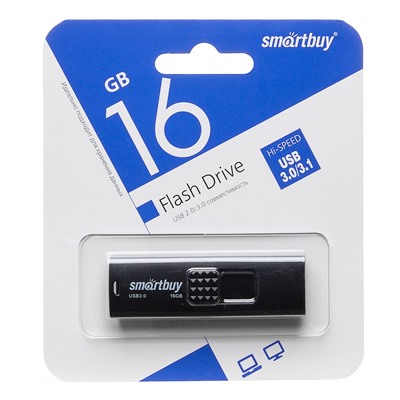 Флэш накопитель USB 16 Гб Smart Buy Fashion 3.0 (black)