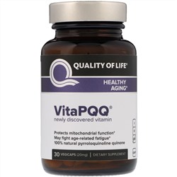 Quality of Life Labs, VitaPQQ, здоровое старение, 30 вегетарианских капсул