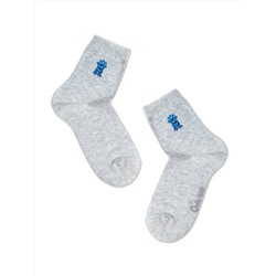 Детские носки CONTE-KIDS TIP-TOP Однотонные хлопковые носки с вышивкой
