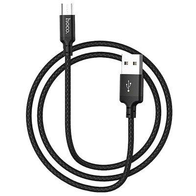 Кабель USB - micro USB Hoco X14 Times Speed (повр. уп)  100см 2A  (black)
