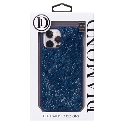 Чехол-накладка - PC071 POSH SHINE для "Apple iPhone 12/12 Pro" россыпь кристаллов (ice blue) (231583)