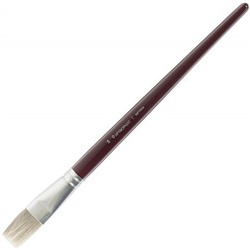 Кисть щетина художественная №24 плоская AF15-012-24 длинная ручка, пропитанная лаком ARTформат